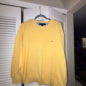 Tommy Hilfiger Men's Bright Yellow Crewneck Sweater